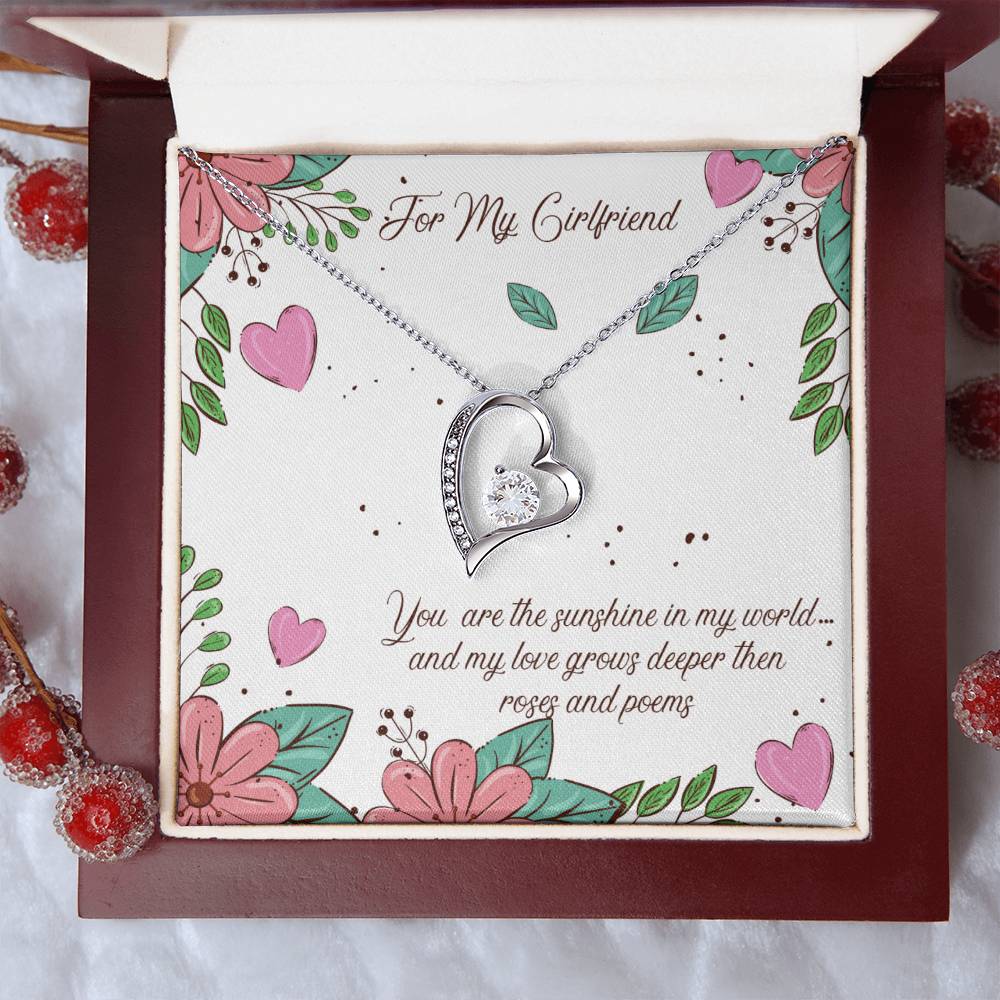 For My Girlfriend , My Love , Forever Love Heart Necklace