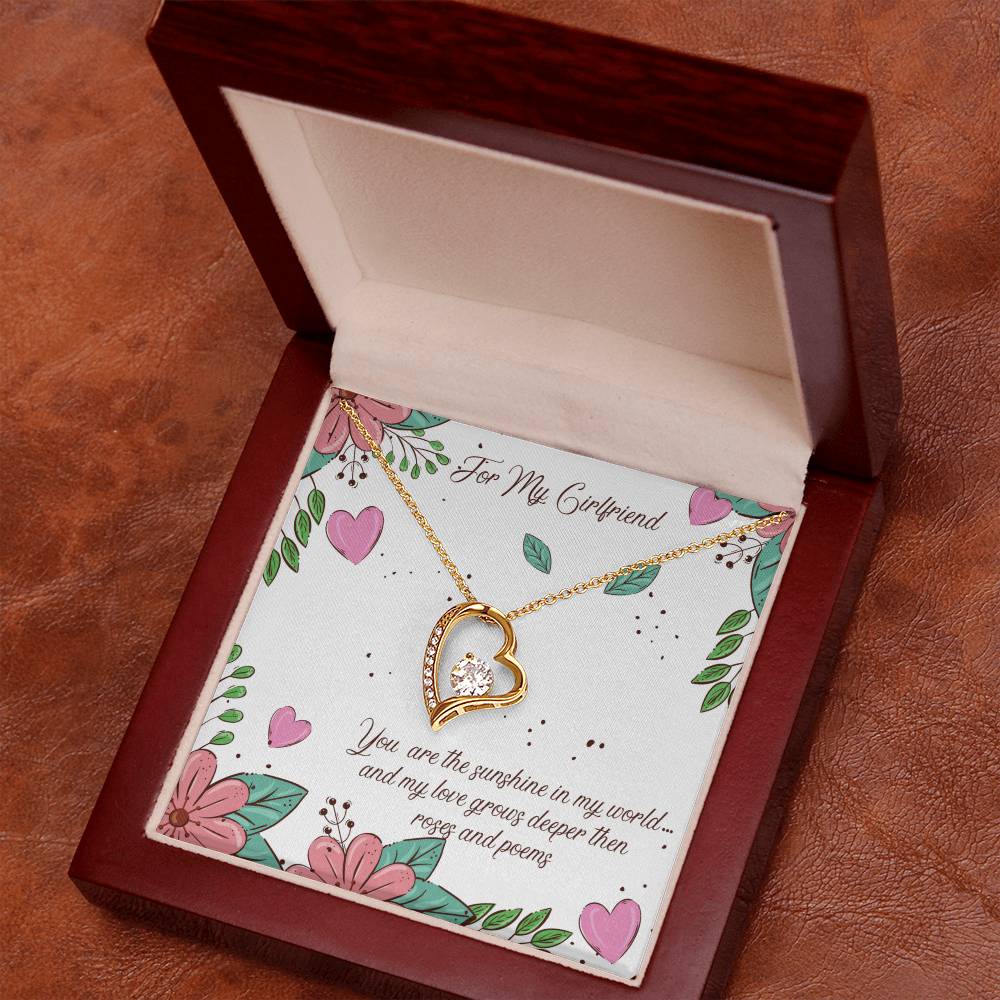 For My Girlfriend , My Love , Forever Love Heart Necklace
