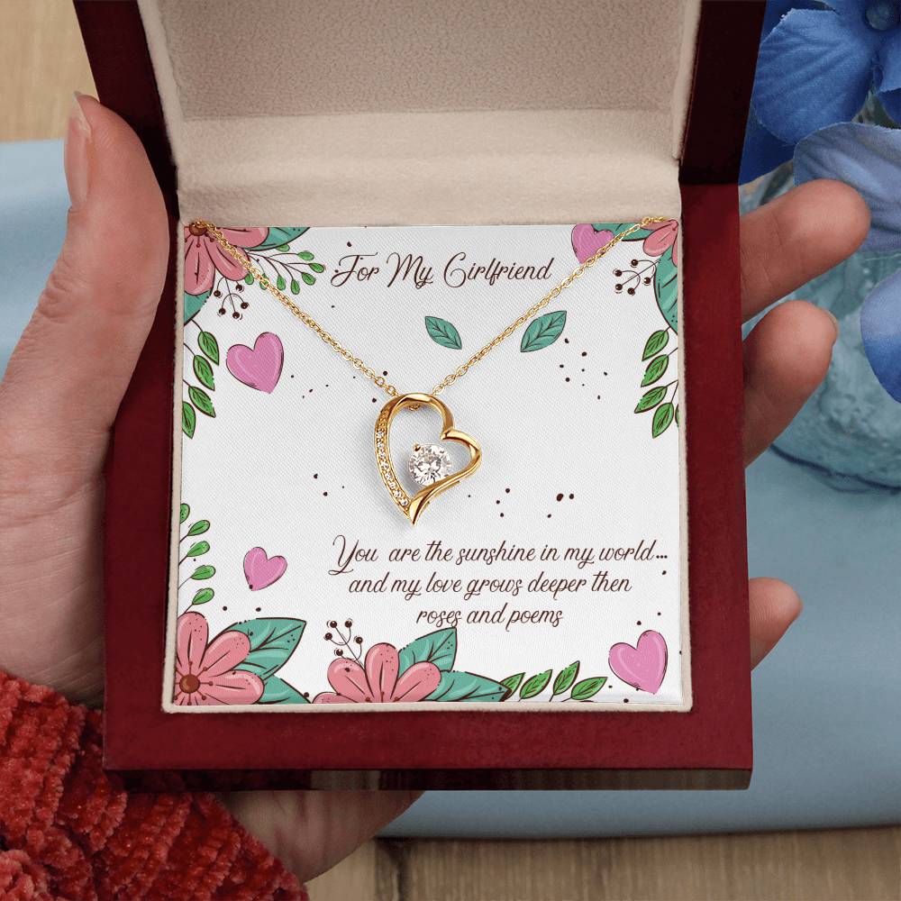 For My Girlfriend , My Love , Forever Love Heart Necklace