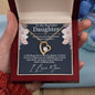 Forever Love Necklace For My Daughter with On Demand Message Card
