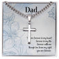 Personalized Steel Cross Necklace For My Husband on Cuban Chain w/ MC