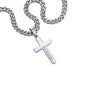 Personalized Steel Cross Necklace For My Husband on Cuban Chain w/ MC