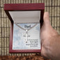 Personalized Steel Cross Necklace For My Husband on Cuban Chain w/ MC