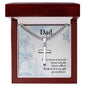 Personalized Steel Cross Necklace For My Husband on Cuban Chain w/ MC