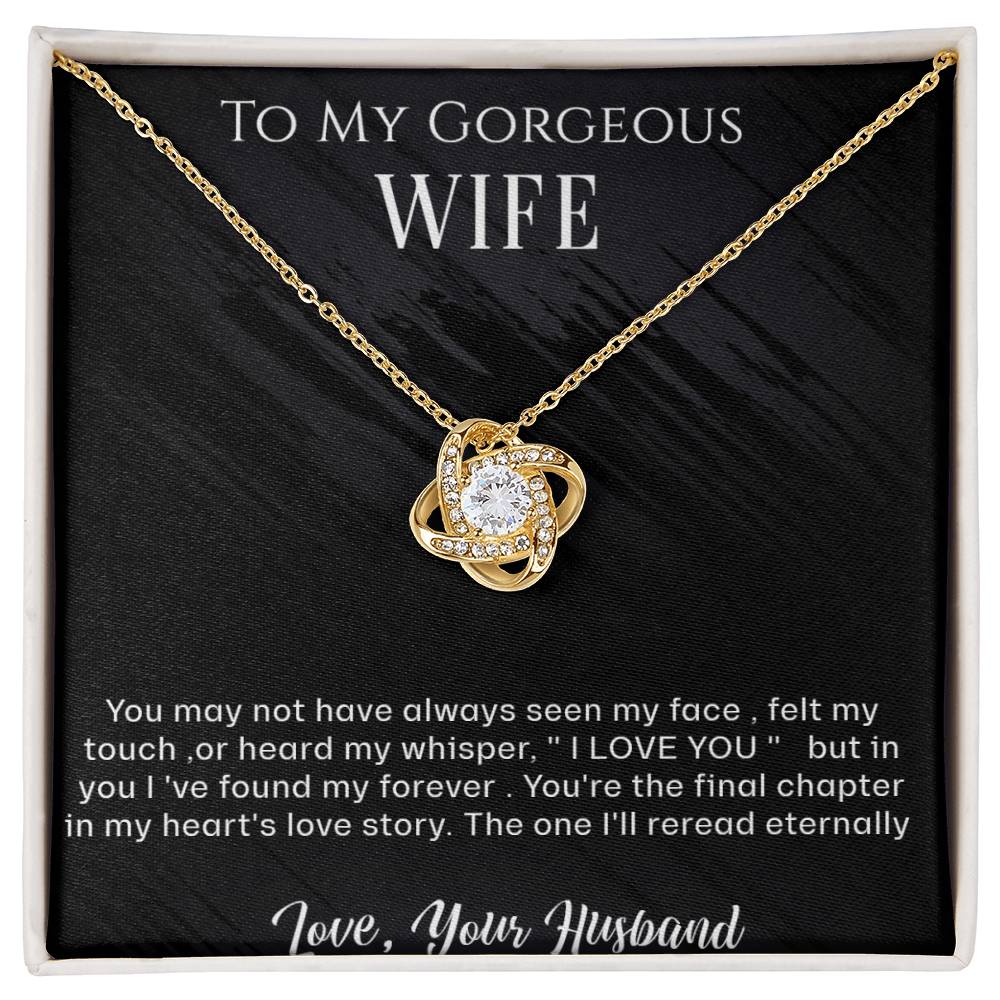 To My Wife , Eternal Love , Love Knot Necklace
