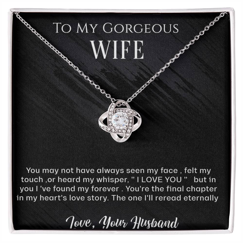 To My Wife , Eternal Love , Love Knot Necklace