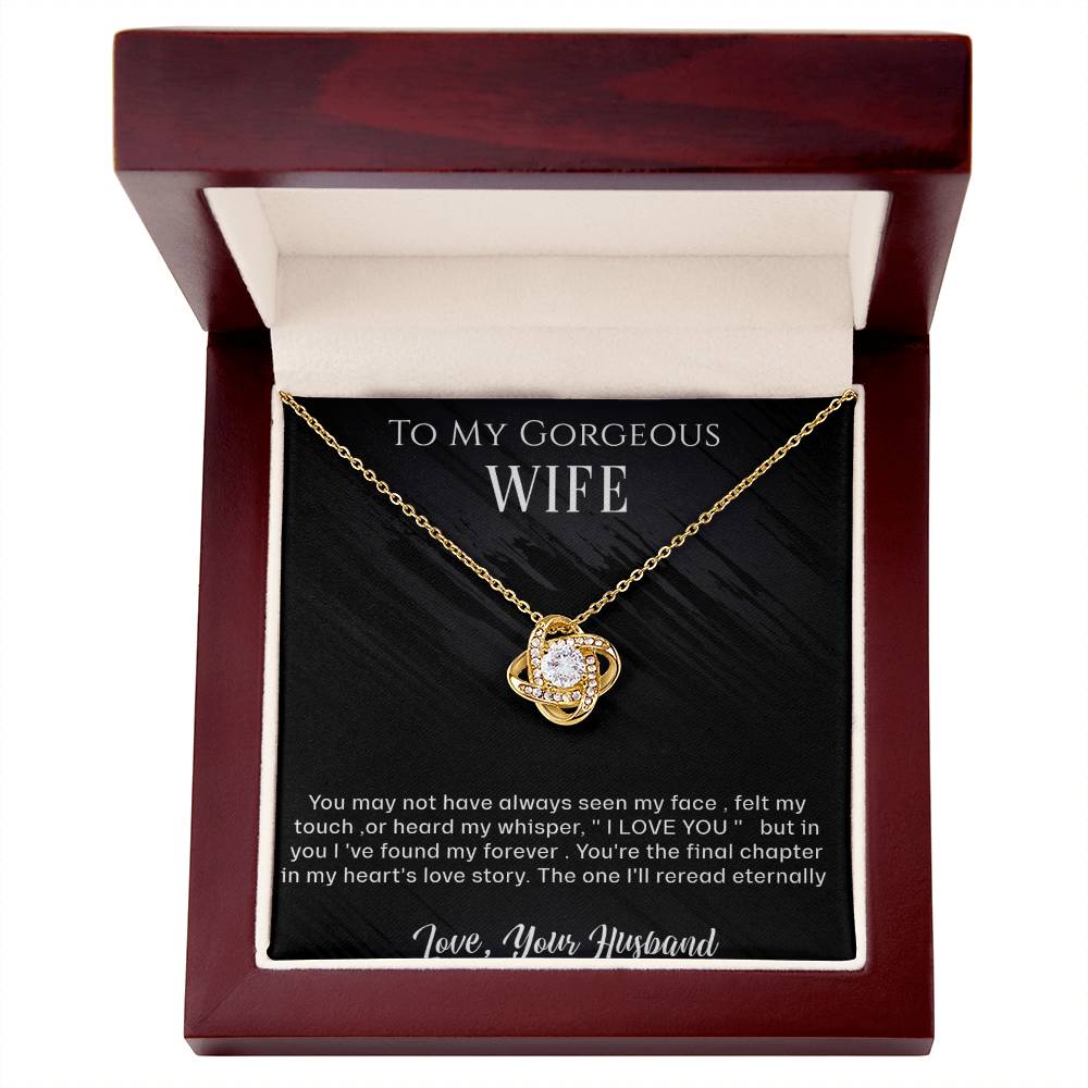 To My Wife , Eternal Love , Love Knot Necklace