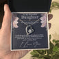 Forever Love Necklace For My Daughter with On Demand Message Card