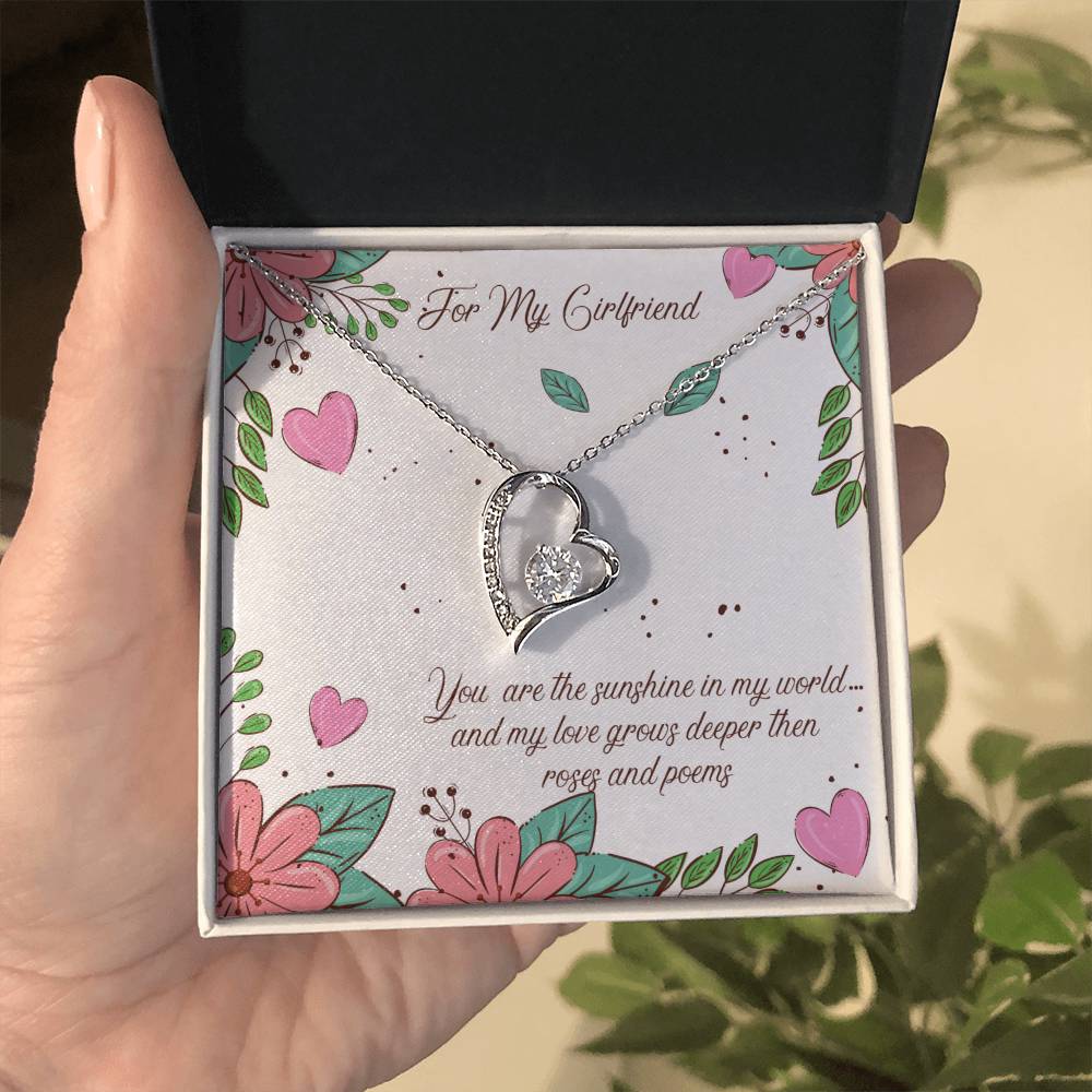 For My Girlfriend , My Love , Forever Love Heart Necklace