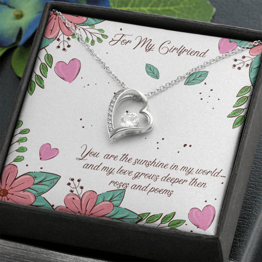 For My Girlfriend , My Love , Forever Love Heart Necklace