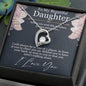 Forever Love Necklace For My Daughter with On Demand Message Card