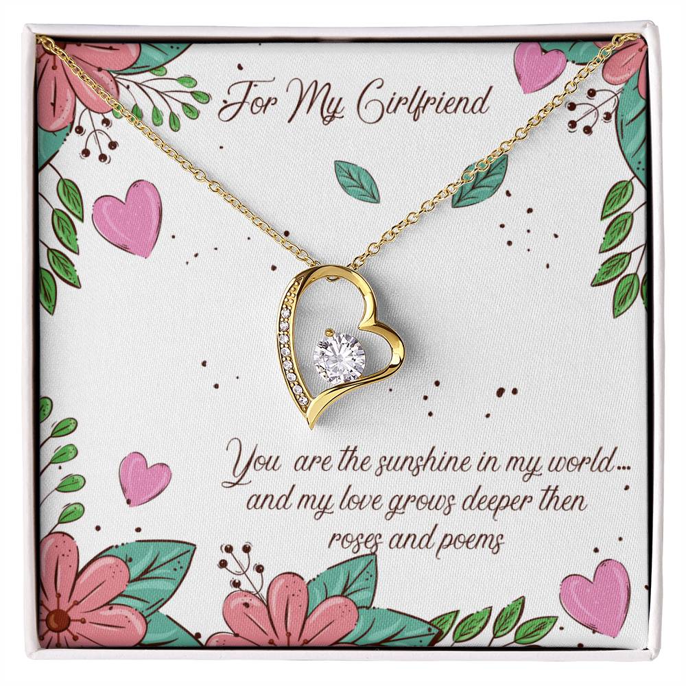 For My Girlfriend , My Love , Forever Love Heart Necklace