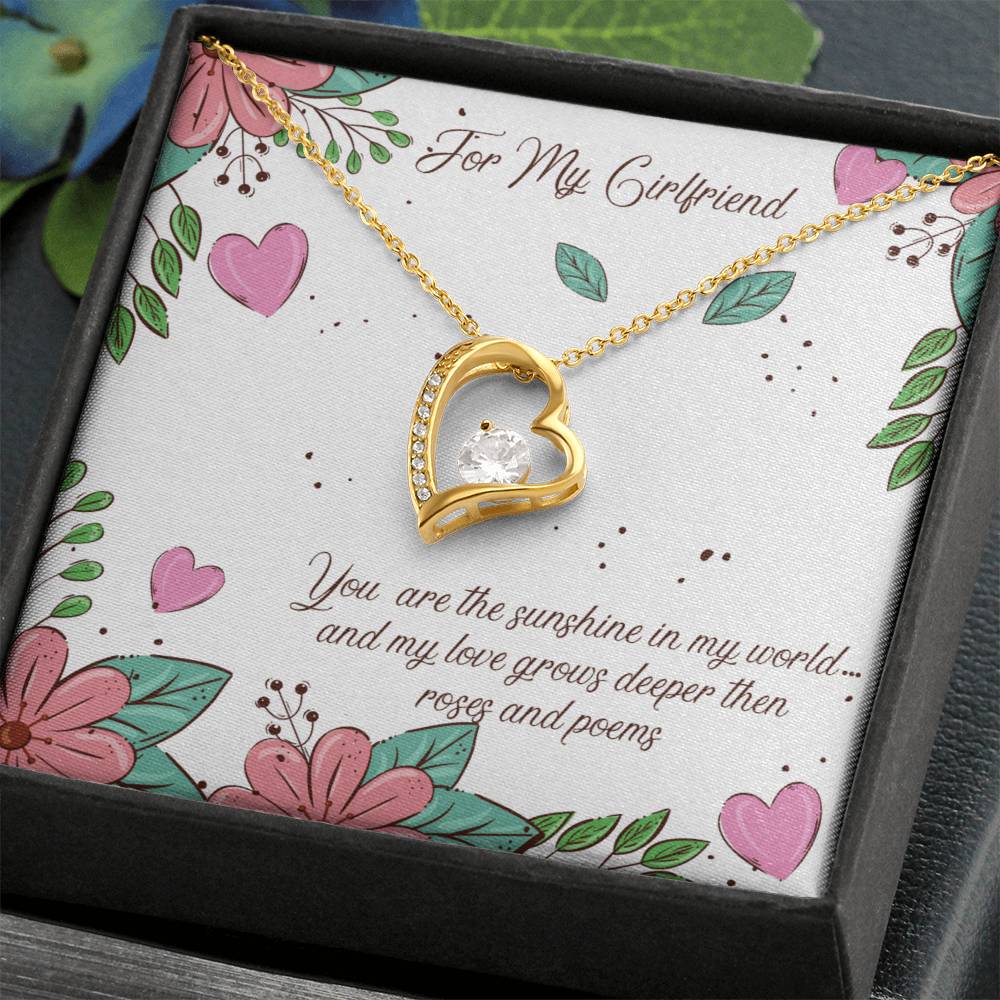 For My Girlfriend , My Love , Forever Love Heart Necklace