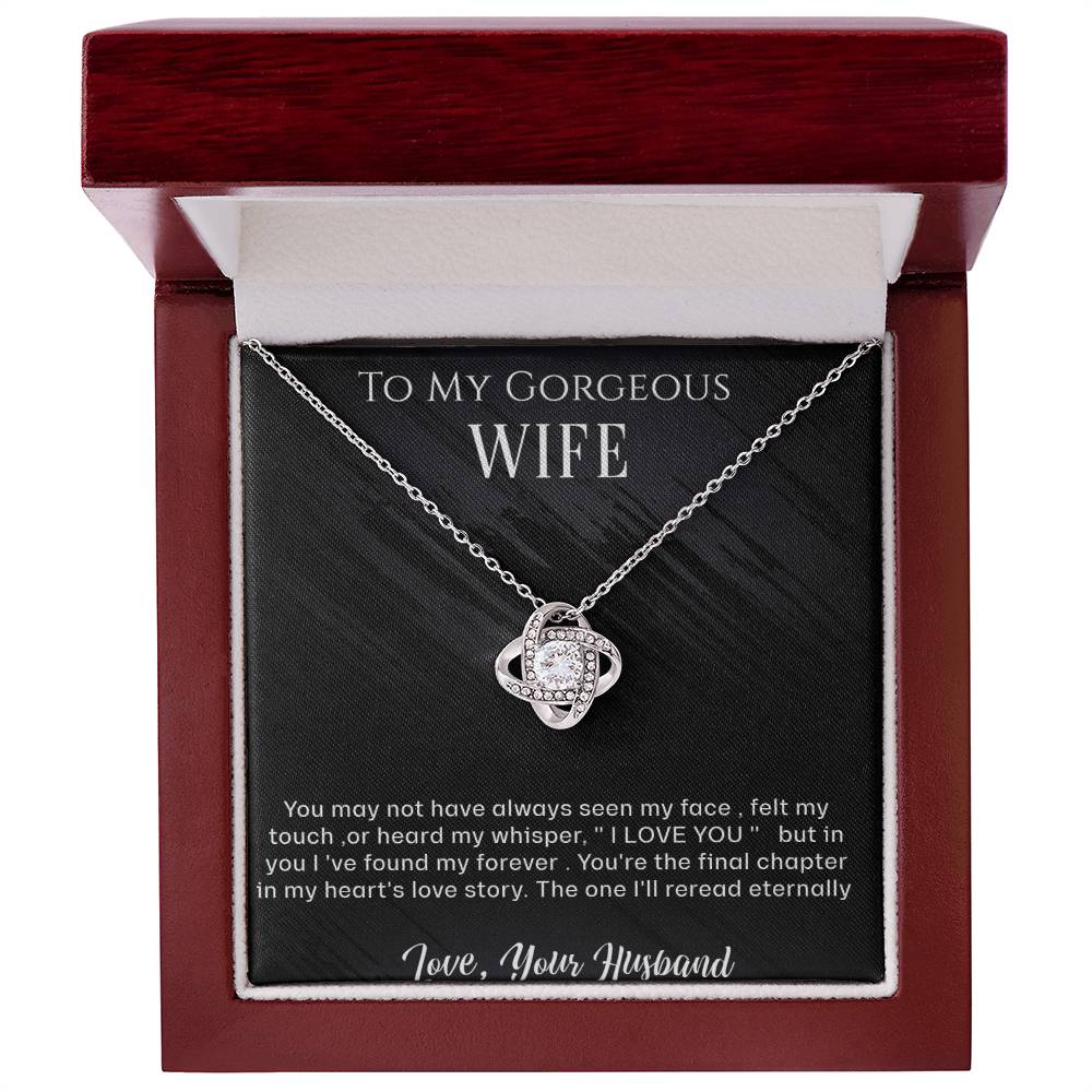 To  My Wife  , Eternal  Love  , Love Knot Necklace