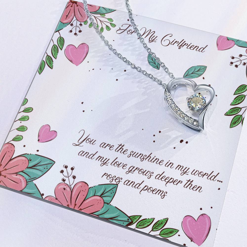 For My Girlfriend ,  My Love ,  Forever Love Heart Necklace